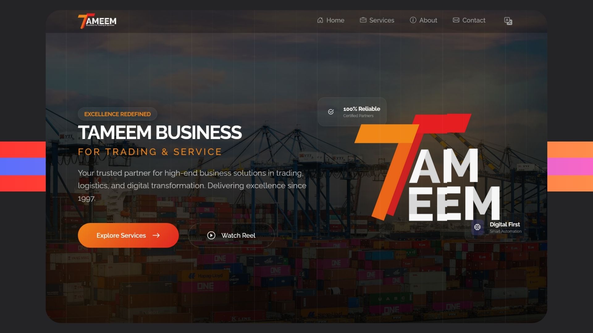 Tameem Business Website Redesign | Modern Web & UI/UX Experience