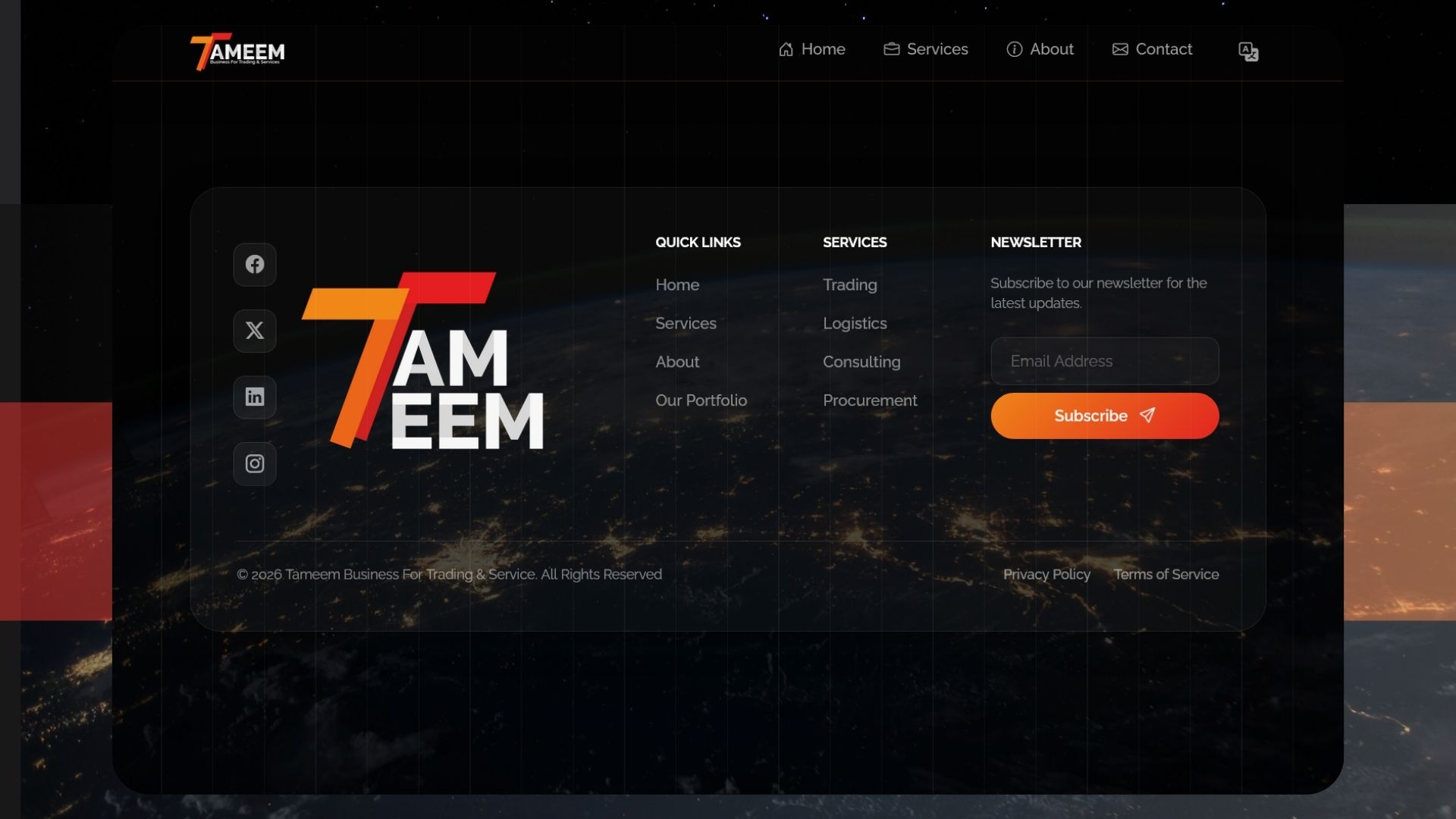 Tameem Business Website Redesign | Modern Web & UI/UX Experience